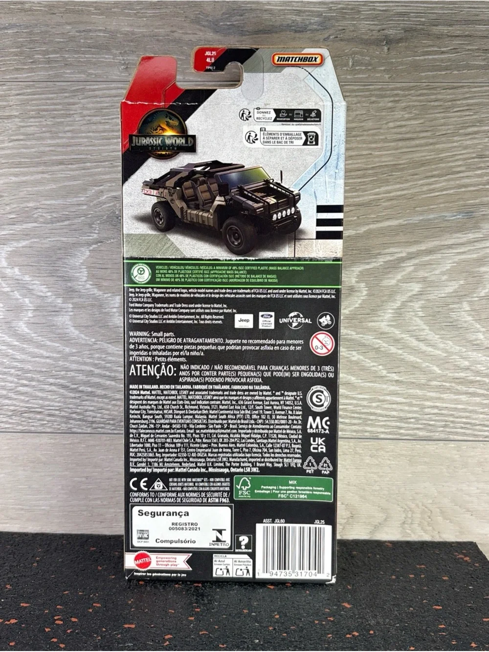 Matchbox Jurassic World Rebirth 5 Pack Diecast Vehicles 1:64 Toy Set New Sealed
